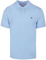Gant Shield Piqué Poloshirt Lichtblauw maat S Heren, Verzenden, Nieuw, Maat 46 (S) of kleiner, GANT