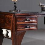 Groot Coromandel bureau met bureaustoel Art Deco ca 1910 No, Antiek en Kunst, Ophalen of Verzenden