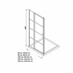 AQS Nisdeur Frame met Vast Paneel 80x200 cm 8 mm NANO Glas, Ophalen of Verzenden, Nieuw