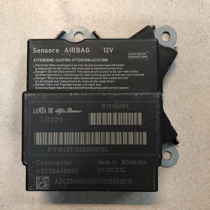 Fiat 500 SRS Airbag module 51918659 A2C30468000, Auto-onderdelen, Elektronica en Kabels, Gereviseerd, 3 maanden garantie, Fiat
