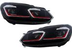 VW Golf 6 LED Dynamisch Koplampen Set 7.5 Look Rood, Auto-onderdelen, Verlichting, Ophalen of Verzenden, Nieuw, Volkswagen