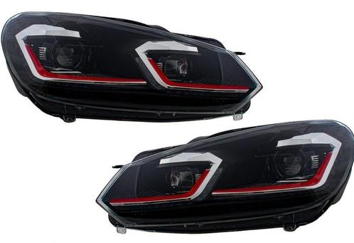 VW Golf 6 LED Dynamisch Koplampen Set 7.5 Look Rood, Auto-onderdelen, Verlichting, Nieuw, Volkswagen, Ophalen of Verzenden
