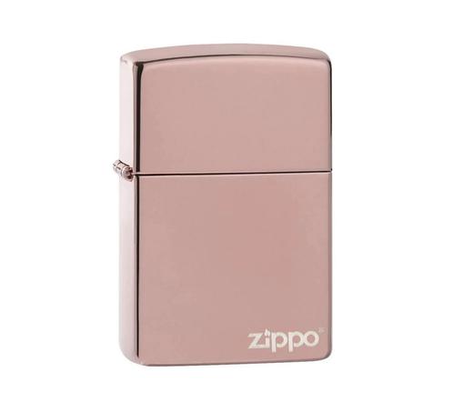 Zippo Rosé Gold met logo, Verzamelen, Rookartikelen, Aanstekers en Luciferdoosjes, Aansteker, Verzenden