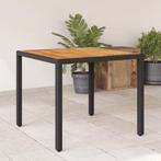 vidaXL Tuintafel met acaciahouten blad 90x90x75 cm poly, Verzenden, Nieuw