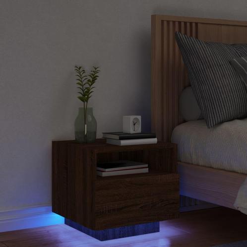 vidaXL Nachtkastje met LED-verlichting 40x39x37 cm, Huis en Inrichting, Slaapkamer | Nachtkastjes, Nieuw, Verzenden