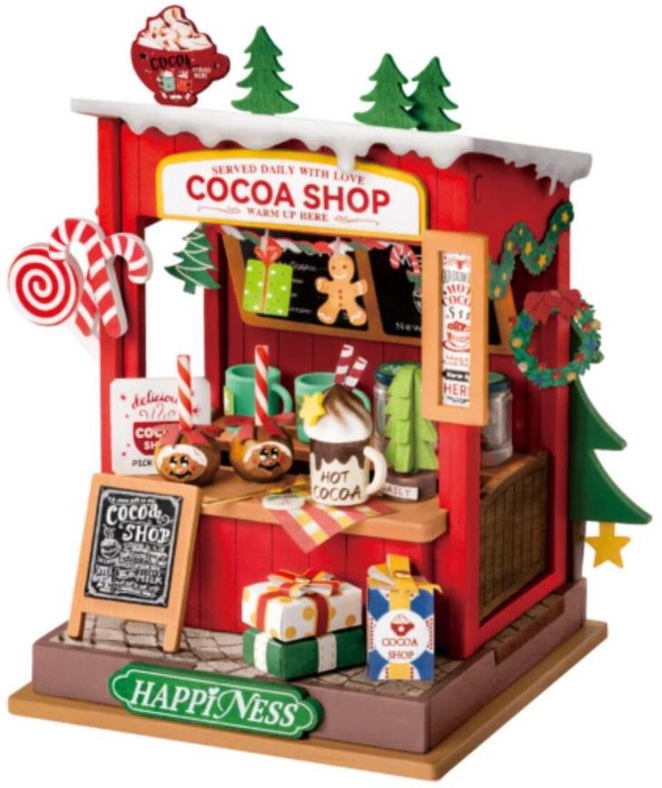 Robotime Christmas Cocoa Shop Kerst Kerstmis Modelbouw, Hobby en Vrije tijd, Modelbouw | Overige, Nieuw, Verzenden