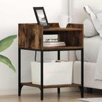vidaXL Bedside kasten 2 pcs Gerookt eiken 40 x 40 x 61 cm, Minder dan 45 cm, Verzenden, Nieuw, 55 tot 70 cm
