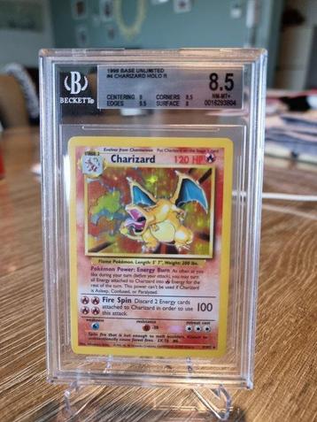 Pokémon - 1 Graded card - Charizard - Beckett 8.5 beschikbaar voor biedingen