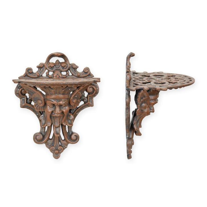 A CAST IRON WALL CONSOLE (Beeldjes - Decoratie, Interieur), Antiek en Kunst, Kunst | Beelden en Houtsnijwerken, Verzenden