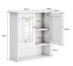 Witte Badkamerkast met Spiegel – Wandkast met Open Opbergvak, Huis en Inrichting, Kasten | Overige, Verzenden, Nieuw