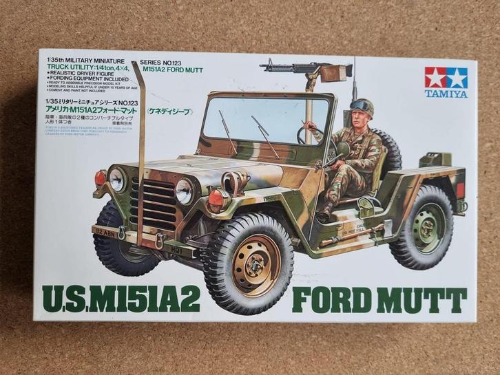 Tamiya 35123 M151A2 Ford Mutt 1:35, Hobby en Vrije tijd, Modelbouw | Auto's en Voertuigen, Tamiya, Verzenden