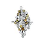 Witgouden vintage ring met diamant 14 krt, Ophalen of Verzenden, Nieuw