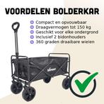 Venec Opvouwbare Bolderkar Zwart 87x54x76cm, Verzenden, Nieuw