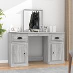 vidaXL Kaptafel met spiegel 130x50x132,5 cm grijs sonoma, Huis en Inrichting, Verzenden, Nieuw