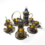 Russian Gems (Jewelry Factory) - Koffieservies (22) - .925, Antiek en Kunst, Antiek | Goud en Zilver