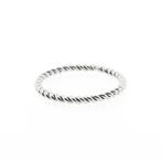 Witgouden gedraaide aanschuifring (gouden ring), Sieraden, Tassen en Uiterlijk, Ringen, Gebruikt, Overige kleuren, Ophalen of Verzenden