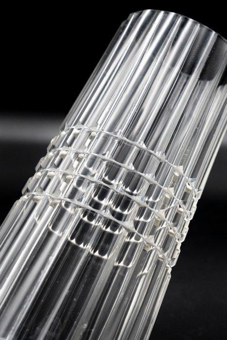 Art Deco Faceted Crystal Glass Vase - Vaas - Kristal, Antiek en Kunst, Antiek | Glas en Kristal