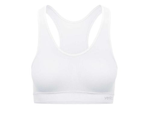 Microfiber sportbeha - Racerback - Uitneembare cups - Wit, Kleding | Heren, Ondergoed, Verzenden