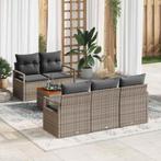 vidaXL Tuin Sofa Set 6 pcs Grijs, Verzenden, Nieuw, Rotan