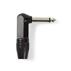 6.35 mm jack plug | Nedis (Mono, Haaks, Metaal, Mannelijk), Verzenden, Nieuw