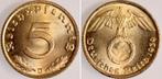 5 Pfennig Duitsland 5 Reichspfennig 1939 D prfr/stgl J363..., Postzegels en Munten, Munten | Europa | Niet-Euromunten, Verzenden