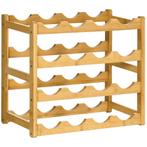 Wijnrek - Duurzaam Design - Natuurlijk Hout - Bamboe - Bruin, Verzamelen, Ophalen of Verzenden, Nieuw