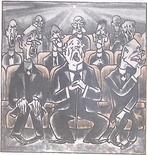 Spotprent over de eerste film in de Raad van State (Lithos), Antiek en Kunst, Verzenden