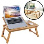 Laptoptafel voor op bed van bamboe hout - Hoogte, Huis en Inrichting, Kasten | Computermeubels, Verzenden, Nieuw