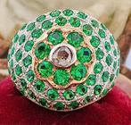 Zonder minimumprijs - Ring - 9 kt. Roségoud, Zilver Diamant, Nieuw