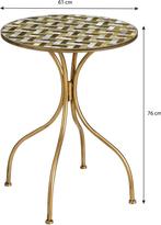 Mica Decorations Alanza Bistrotafel - H76 x Ø61 cm - Metaal, Huis en Inrichting, Verzenden, Nieuw