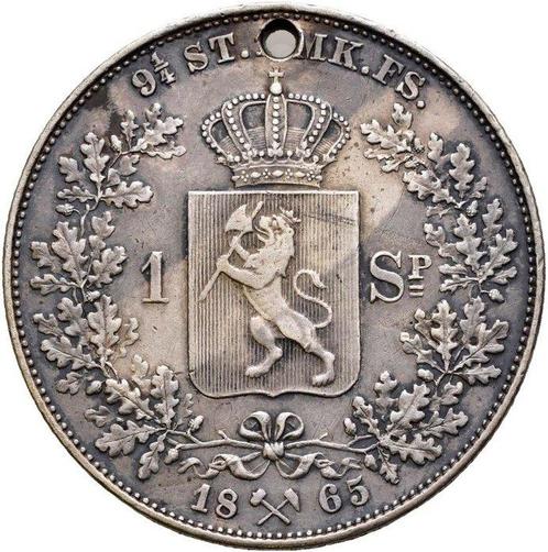 Noorwegen. Charles IV (Karl IV) (1859-1872). 1 Speciedaler, Postzegels en Munten, Munten | Europa | Niet-Euromunten