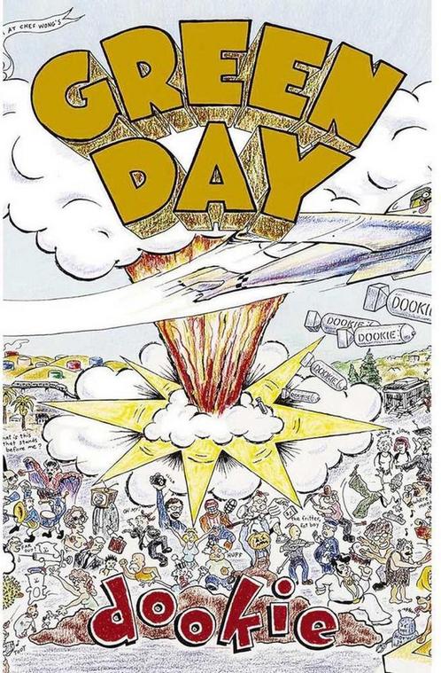 Green Day - Dookie - Textielposter officiële merchandise, Verzamelen, Muziek, Artiesten en Beroemdheden, Poster, Artwork of Schilderij