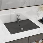 vidaXL Wastafel met kraangat 60x46 cm keramiek mat, Doe-het-zelf en Verbouw, Sanitair, Verzenden, Nieuw