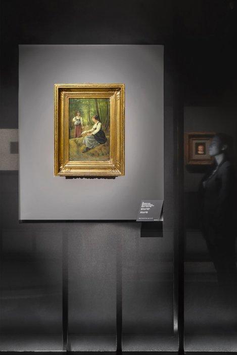 Franse school (XIX) - Passeggiata nel bosco, Antiek en Kunst, Kunst | Schilderijen | Klassiek
