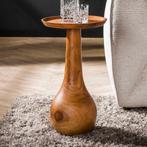 *WOONWINKEL* Houten Bijzettafel Met Bolvoet, Huis en Inrichting, Tafels | Bijzettafels, Verzenden, Nieuw