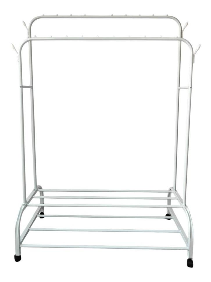 Kledingrek met wieltjes | Metaal | 110x55x165cm | Wit, Kleding | Dames, Kledingrekken, Nieuw, Verzenden