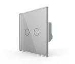 Livolo Touch Wisselschakelaar | Grijs | 2-Voudig | Design, Ophalen of Verzenden, Nieuw, Schakelaar