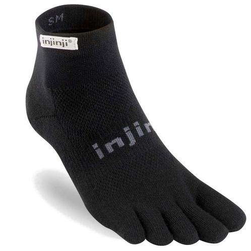 Injinji Run Lightweight Mini-Crew  Zwart - 40-44, Sport en Fitness, Bergsport en Wandelen, Kleding, Nieuw, Verzenden