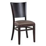 Stoel | ALESSIA | Kunstleer/Hout | Taupe | Wengé Frame |, Verzenden, Nieuw in verpakking