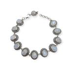 Zonder minimumprijs - Armband Zilver - Maansteen armband, Nieuw