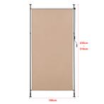 [pro.tec] Rolgordijn voor buiten Cimarra 150x270 cm zandkleu, Verzenden, Nieuw