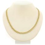 Gouden gourmetschakel ketting; 50 cm | Robuust, Sieraden, Tassen en Uiterlijk, Kettingen, Ophalen of Verzenden, Gebruikt, Overige kleuren