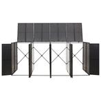 Containerberging viervoudig 274x80x117 cm poly rattan zwart, Huis en Inrichting, Verzenden, Nieuw