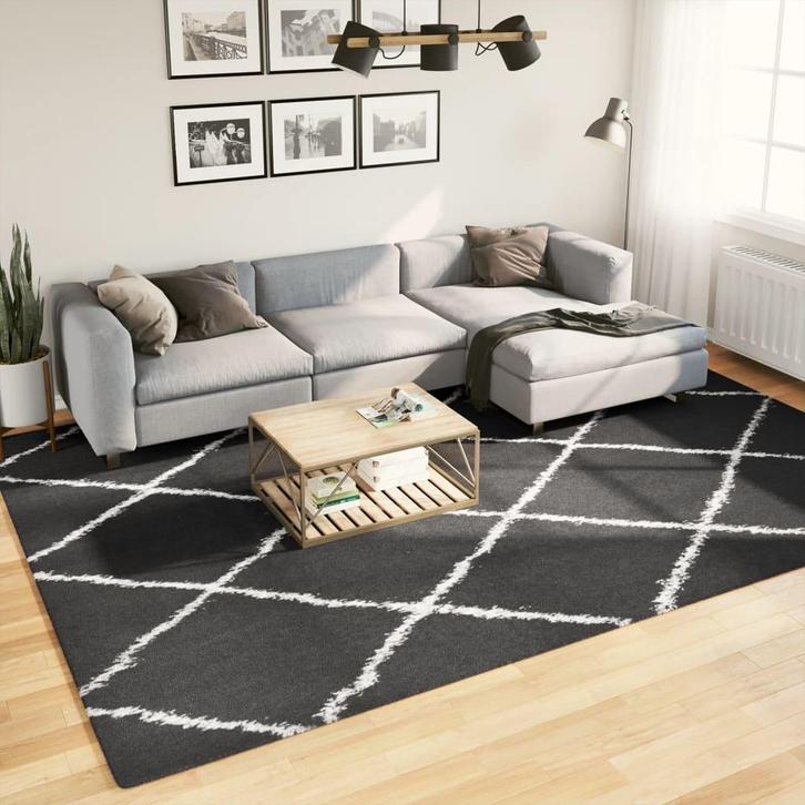 vidaXL Vloerkleed shaggy hoogpolig modern 240x340 cm zwart, Huis en Inrichting, Stoffering | Tapijten en Kleden, Nieuw, Verzenden