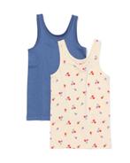 HEMA Kinderhemden stretch katoen kersen - 2 stuks blauw sale, Verzenden, Nieuw
