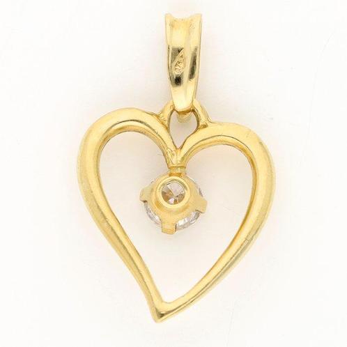 Hanger - 18 karaat Geel goud - 0.32ct. tw. Diamant, Sieraden, Tassen en Uiterlijk, Antieke sieraden