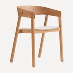 *WOONWINKEL* Eiken Eetkamerstoel Met Creme Stof, Verzenden, Nieuw, Bruin, Stof