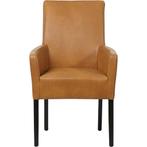 Leren eetkamerstoel Just met armleuning - Granada Sahara, Leren eetkamerstoel Just met armleuning - Granada Sahara (cognac) - Poten hout zwart past perfect in uw interieur als u woonstijl: Bohemian, Eigentijds, Klassiek, Retro, Romantisch, Scandinavisch is.