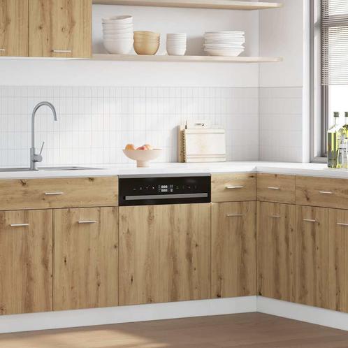 vidaXL Vaatwasserpaneel Lyon 60x1,5x67 cm bewerkt hout, Huis en Inrichting, Keuken | Keukenelementen, Bruin, Nieuw, Verzenden