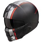 Scorpion Exo-Combat II Lord Mat Zwart Rood Jethelm, Jethelm, L, Nieuw met kaartje, Overige merken